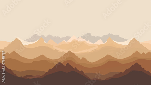 Vector illustration with brown background Flat vector