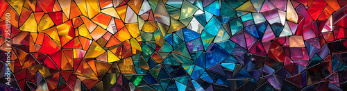 A colorful mosaic made of glass pieces