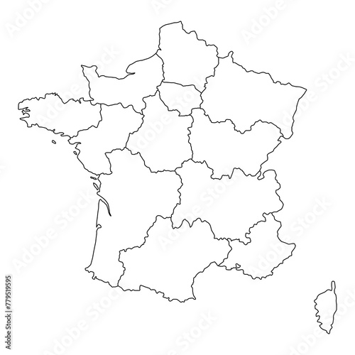 France map symbol shape, travel web flat concept icon symbol vector illustration