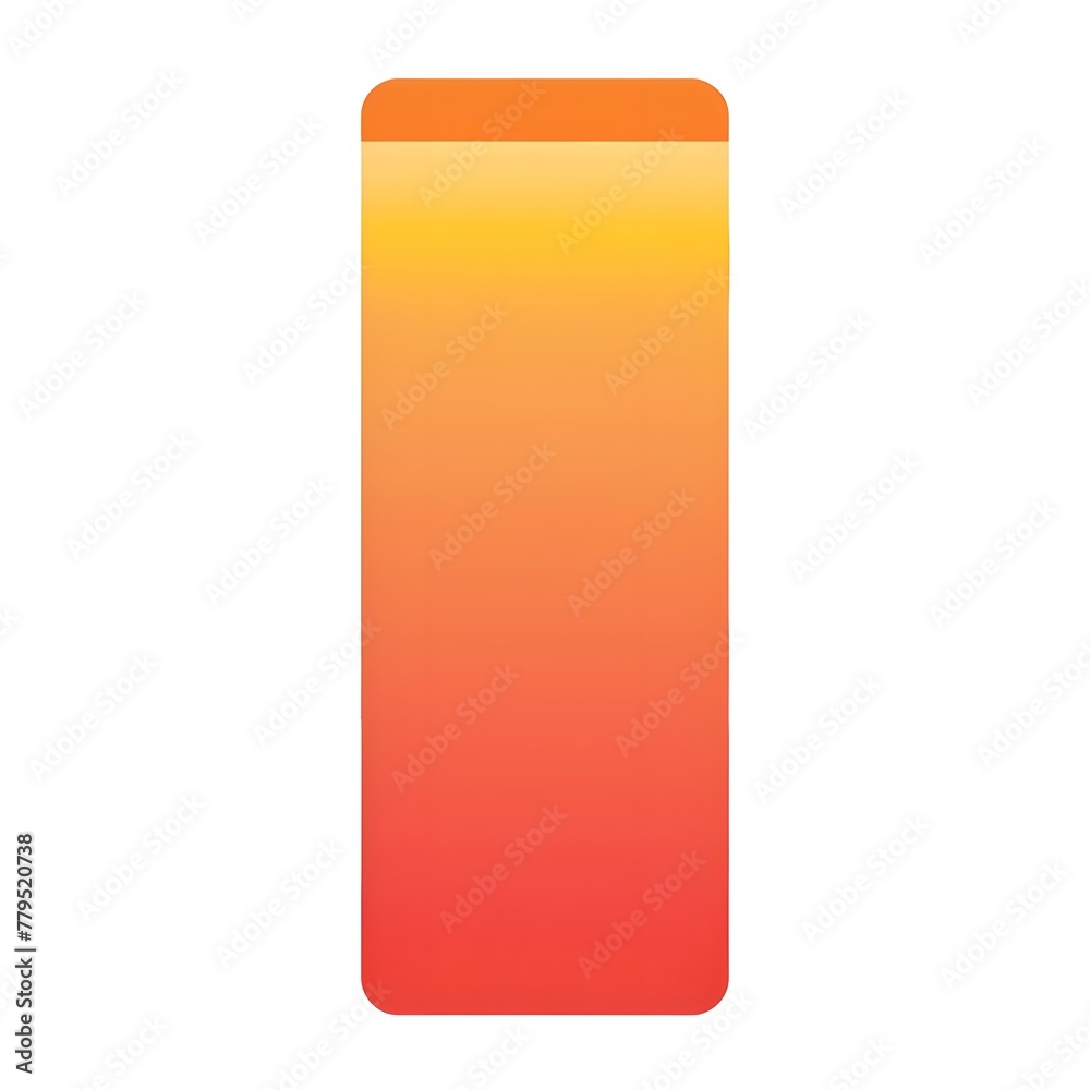 A vibrant rectangular shape with an orange gradient on a white background.