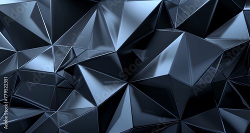 White Black blue color background for design. 3D effect. Diagonal lines. Triangles. Gradient. Metallic sheen. Web banner. Wide. Panoramic. Dark. Geometric shapes.