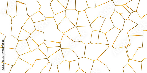 White background golden lines crystalized texture background broken glass effect beautiful texture