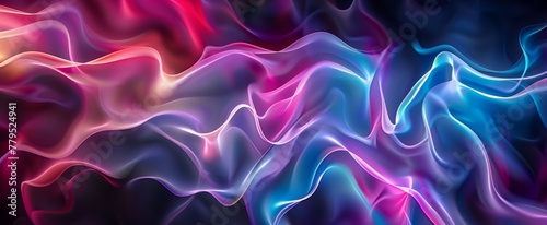 Silky Pink and Blue Wavy Pattern Abstract