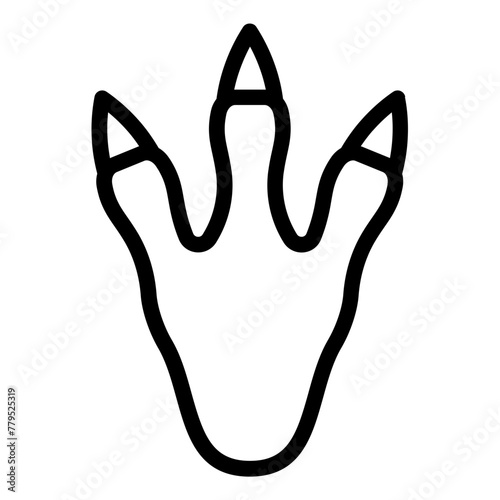Footprint Dinosaur fossil icon