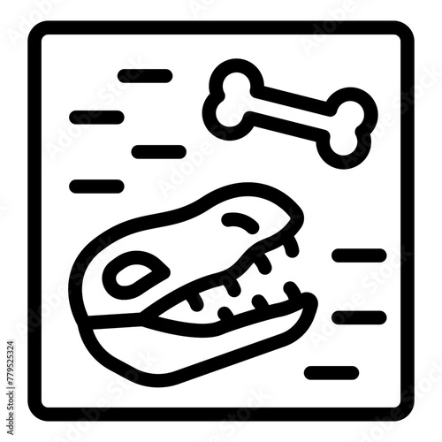 Fossil dinosaur icon