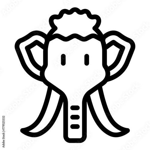 Mammoth animal icon