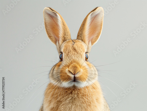 A rabbit with big ears and a big nose is staring at the camera © CtrlN