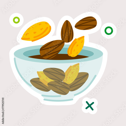 Grab this flat sticker of roasted almonds bowl 