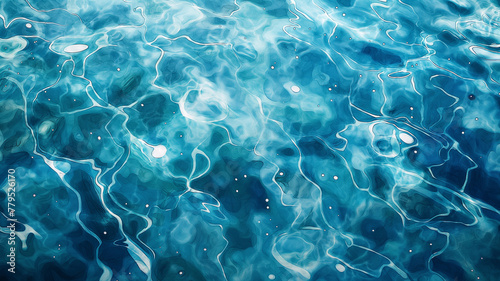 The image is of a body of water with a blue color