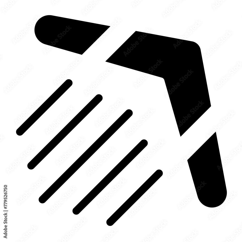 Boomerang traditional primitive weapon icon Boomerang traditional primitive weapon icon