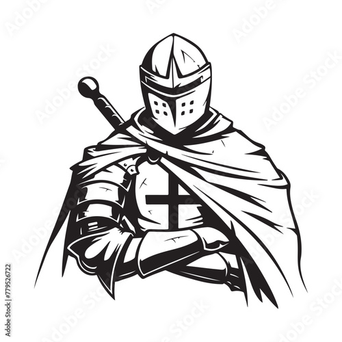 Knight Hospitaller Illustration Vector, Images and Pictures photo