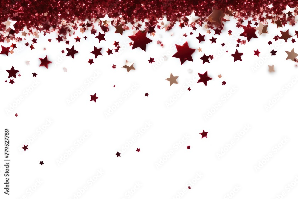 maroon stars frame border with blank space in the middle on white background festive concept celebrations backdrop with copy space for text photo or presentation