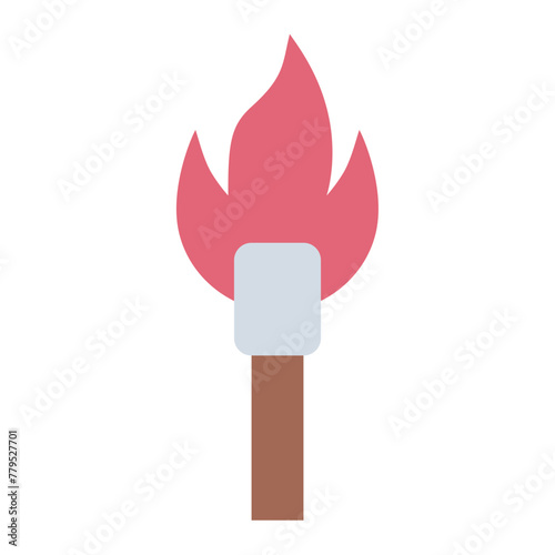 Torch flame primitive icon