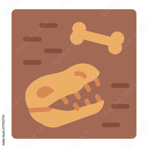 Fossil dinosaur icon