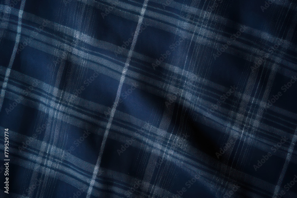 navy blue dark natural cotton linen textile texture background banner panorama silk satin curtain pattern with copy space for photo text or product - obrazy, fototapety, plakaty 