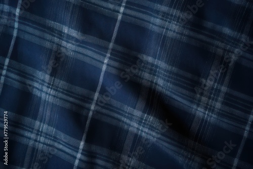 navy blue dark natural cotton linen textile texture background banner panorama silk satin curtain pattern with copy space for photo text or product photo