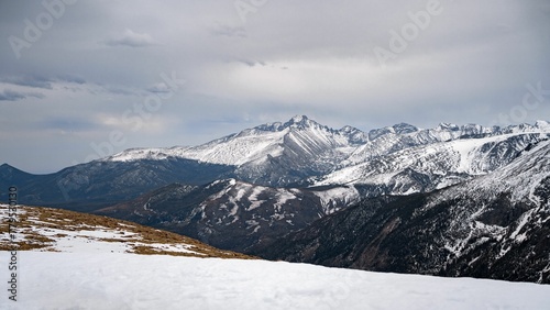 Breathtaking view of snow-peaked mountains