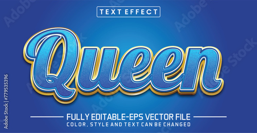 Queen font Text effect editable