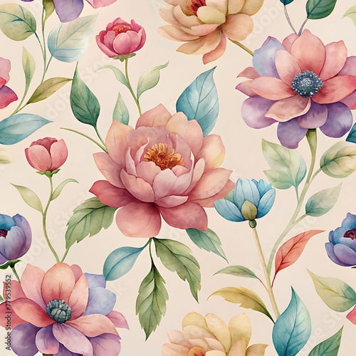 Elegant floral and butterfly pattern 1