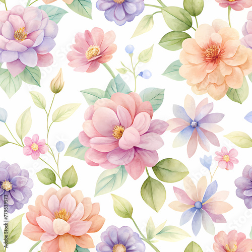 Elegant floral and butterfly pattern 2
