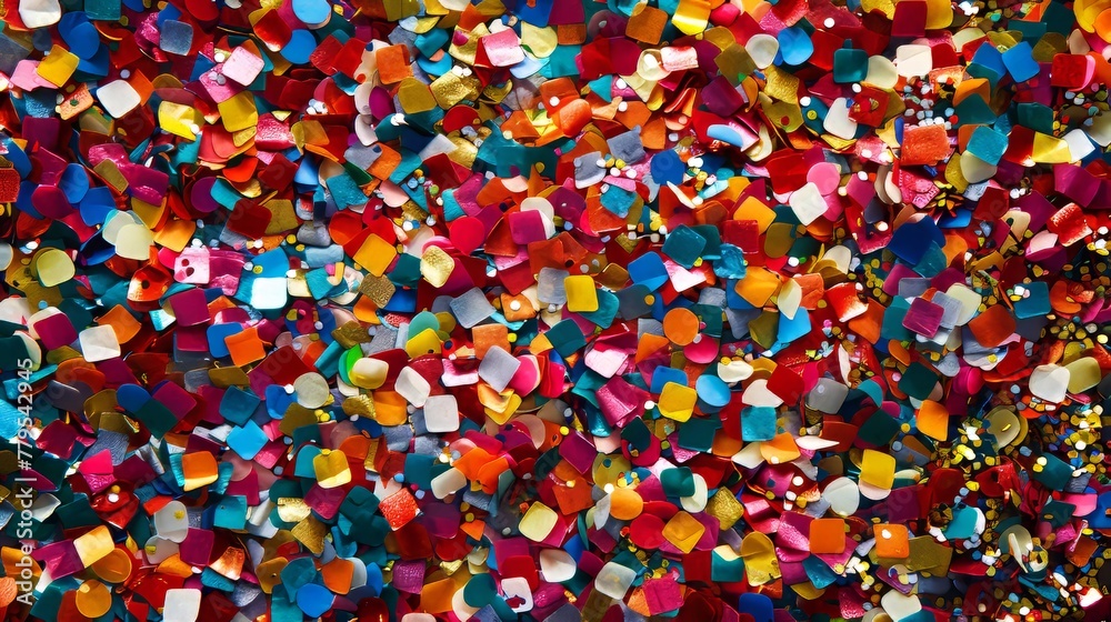 Festive confetti in a celebratory scene AI generated illustration Festive confetti in a celebratory scene AI generated illustration
