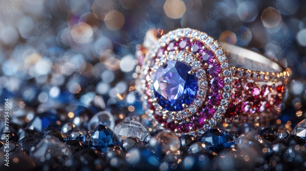 Glittering jewels in a luxurious setting AI generated illustration Glittering jewels in a luxurious setting AI generated illustration