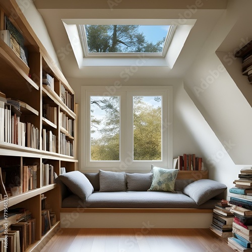 AI generated illustration of a unique environment to enjoy some time with the book