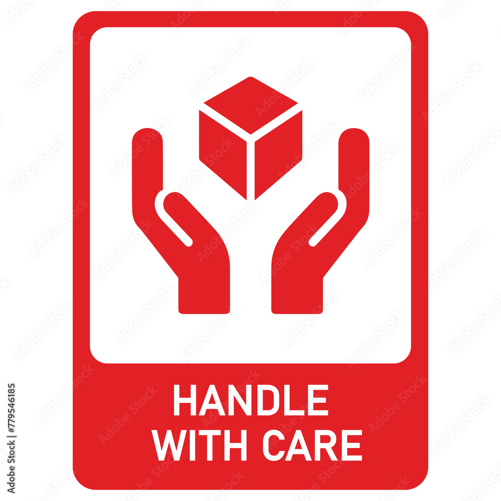 handle with care shipping sign element design. handle with care shipping sign element design.