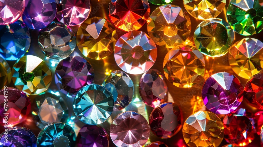 Sparkling gemstones in a dazzling pattern AI generated illustration Sparkling gemstones in a dazzling pattern AI generated illustration