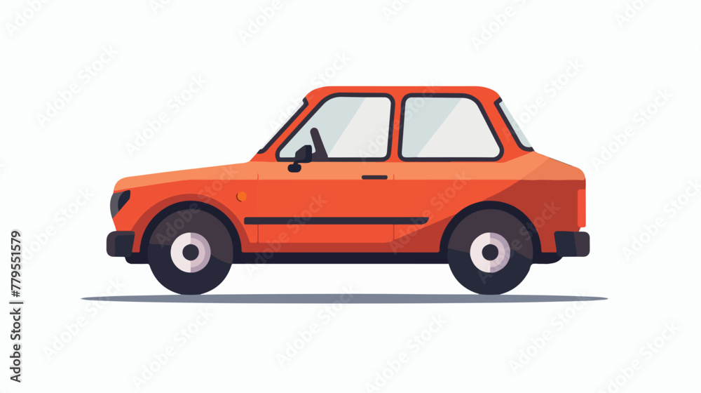 Car icon. Flat design. Flat vector isolated on white