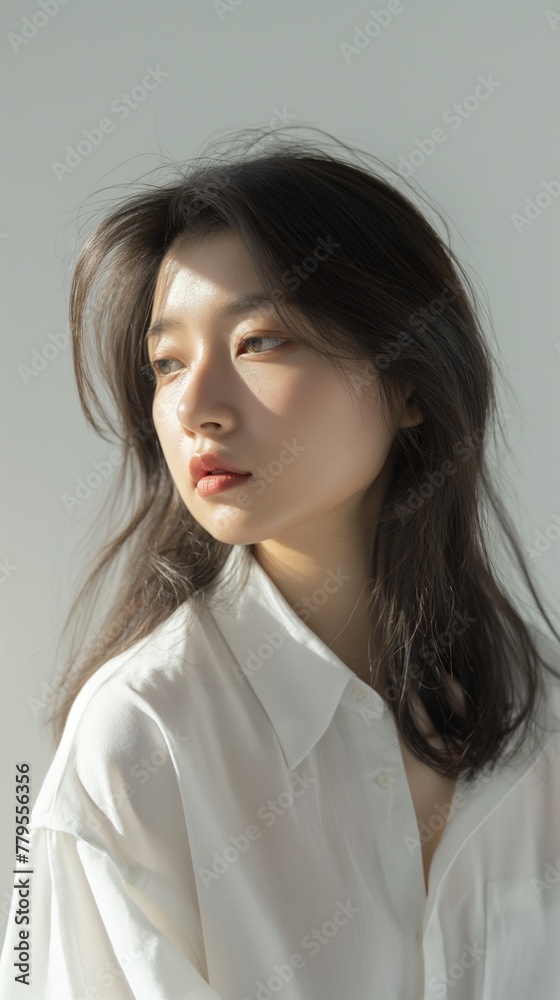 Whisper of Tranquility: A Portrait of Serenity in White Whisper of Tranquility: A Portrait of Serenity in White