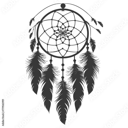 Silhouette Scandinavian Unique Dreamcatcher black color only