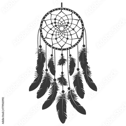Silhouette Scandinavian Unique Dreamcatcher black color only