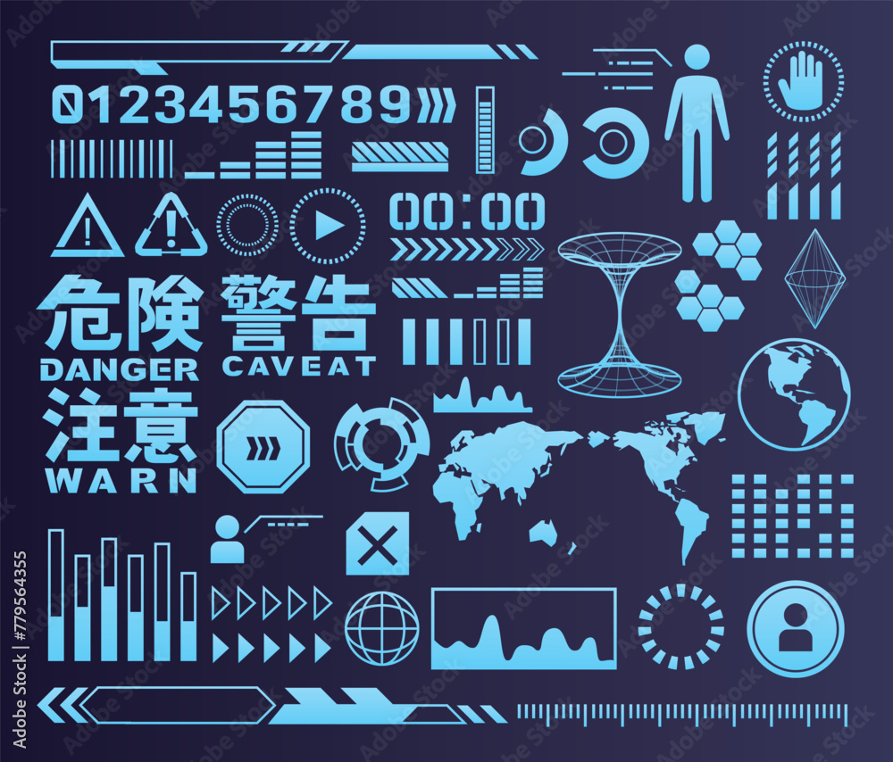 Obraz premium サイバーパンクテロップデザイン