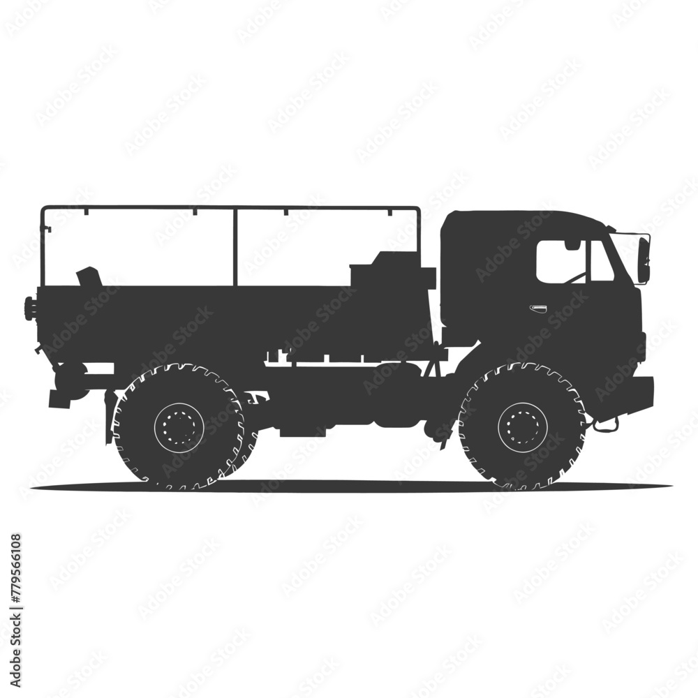 Silhouette military truck black color only Silhouette military truck black color only