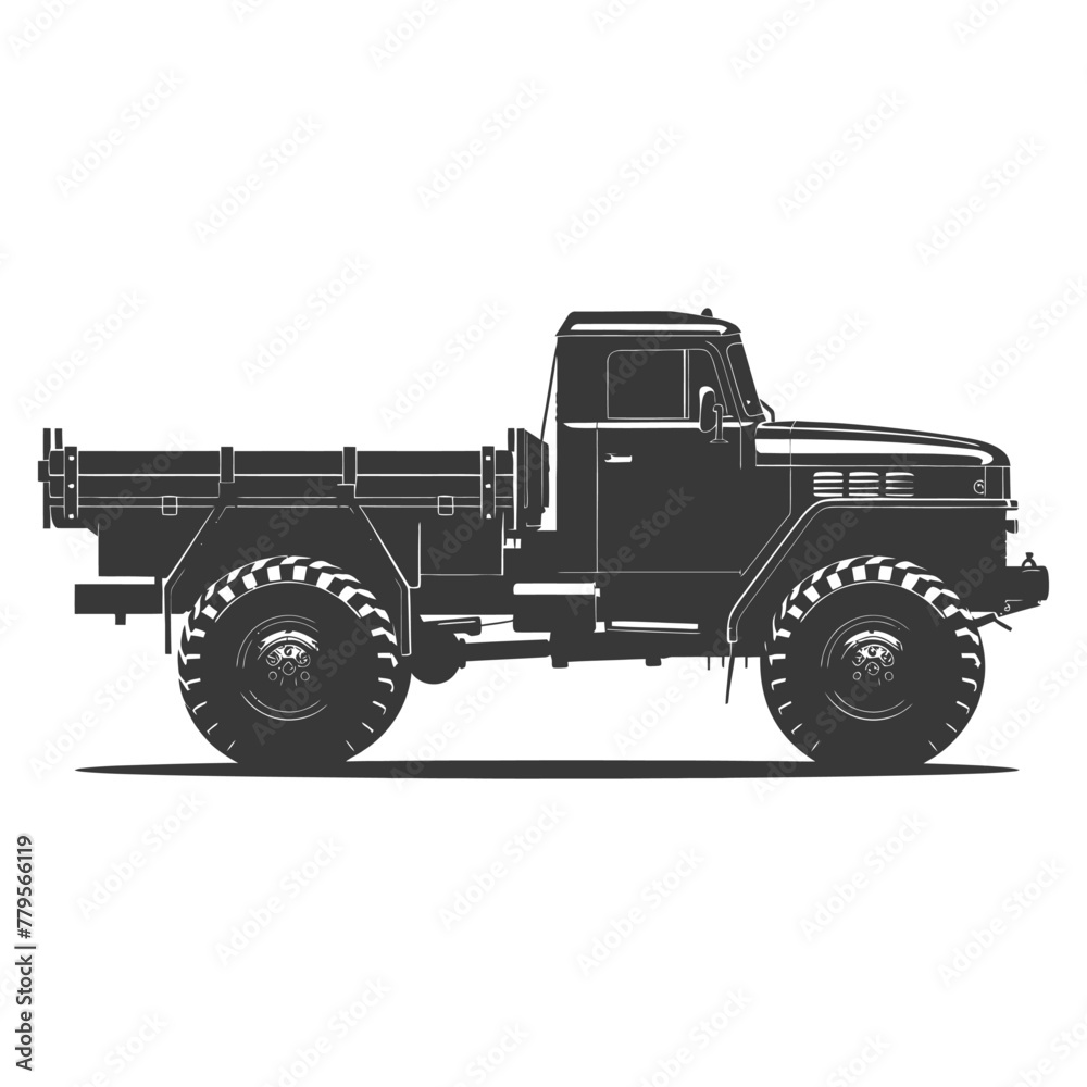 Silhouette military truck black color only Silhouette military truck black color only
