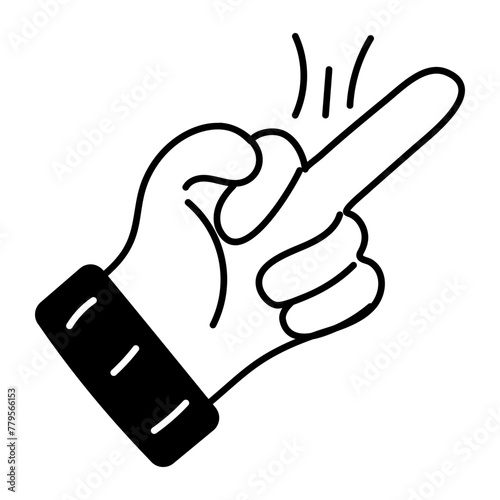 Here’s a doodle icon of flipping off gesture 