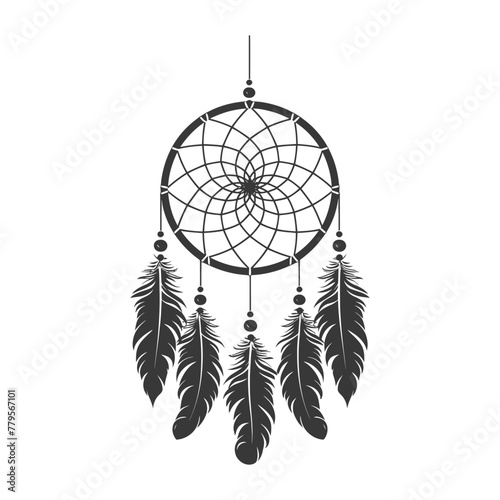 Silhouette Scandinavian Unique Dreamcatcher black color only