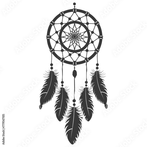 Silhouette Scandinavian Unique Dreamcatcher black color only
