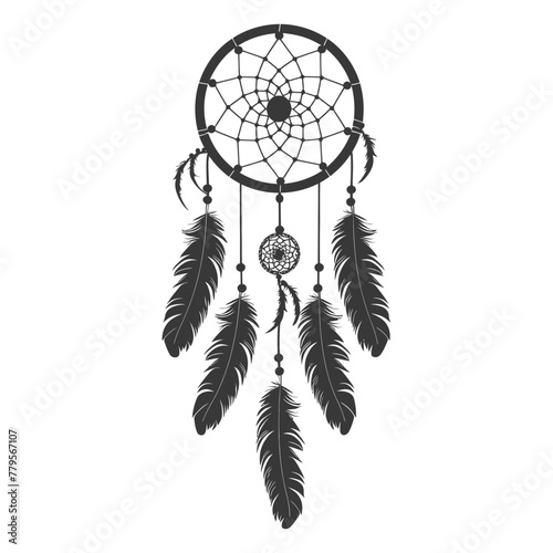 Silhouette Scandinavian Unique Dreamcatcher black color only