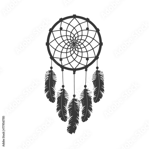 Silhouette Scandinavian Unique Dreamcatcher black color only