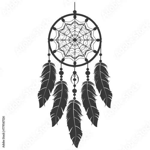 Silhouette Scandinavian Unique Dreamcatcher black color only