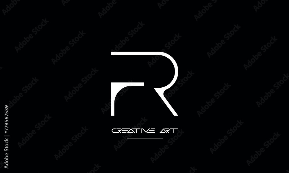 FR, RF, F, R abstract letters logo monogram