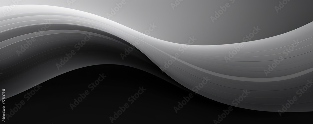 Black gray white gradient abstract curve wave wavy line background for creative project or design backdrop background - obrazy, fototapety, plakaty 