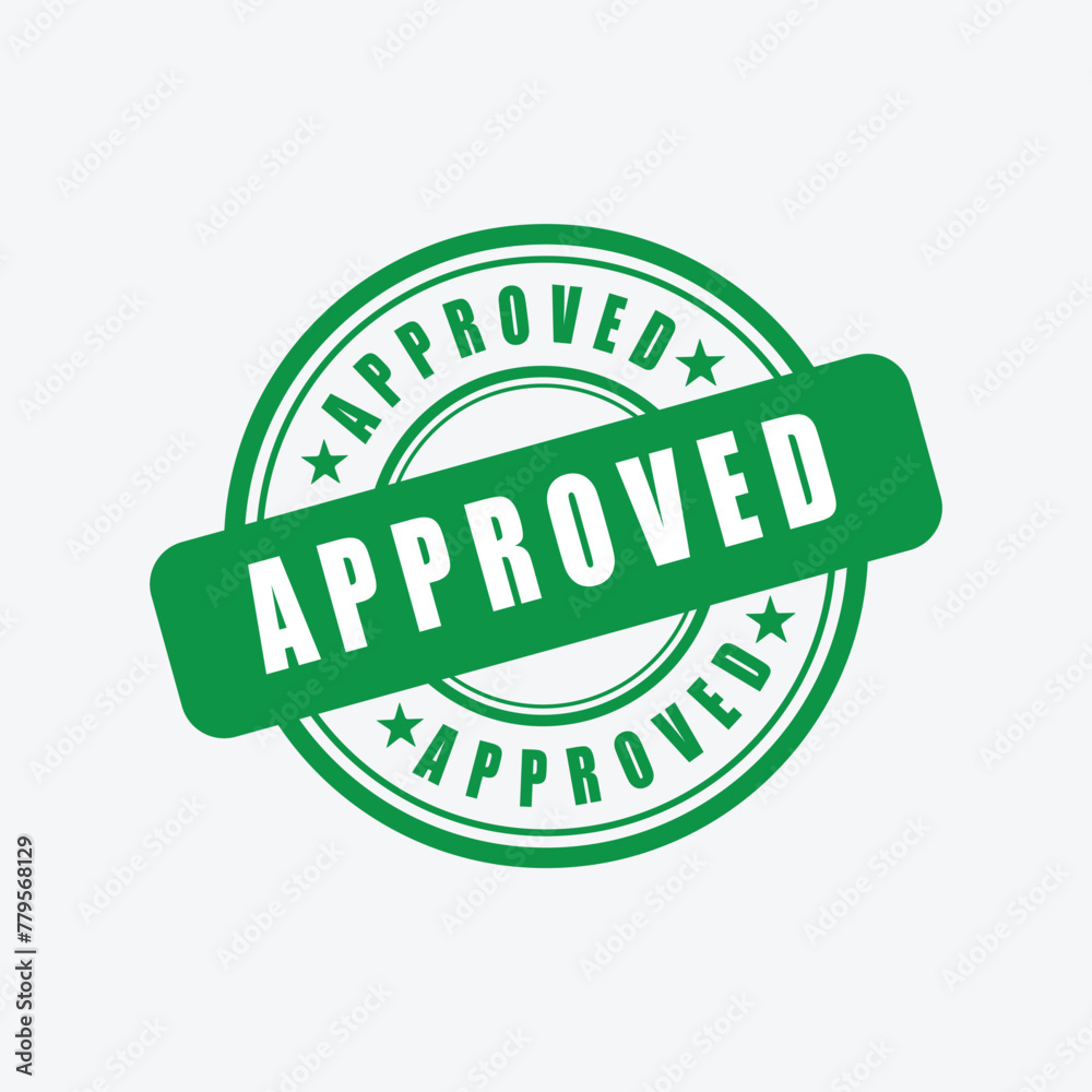 Approved green stamp design, green round approved sign. approved. stamp. green round grunge approved sign, Art & Illustration