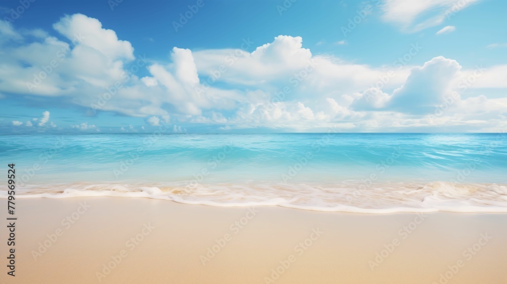 AI generated illustration of an atmospheric beach scene with the beauty of a tranquil shoreline