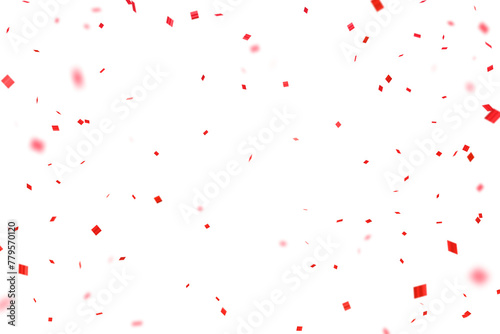 3D red confetti that floats down to celebrate