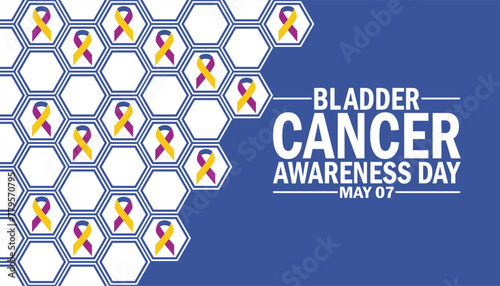 Bladder Cancer Awareness Day wallpaper with typography. May 07. Bladder Cancer Awareness Day, background