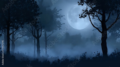 Moonlit Enchantment: A Forest's Secrets./n © Крипт Крпитович