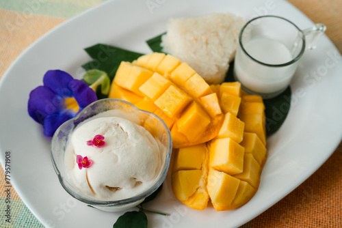 Mango sticky rice: Sweet st...